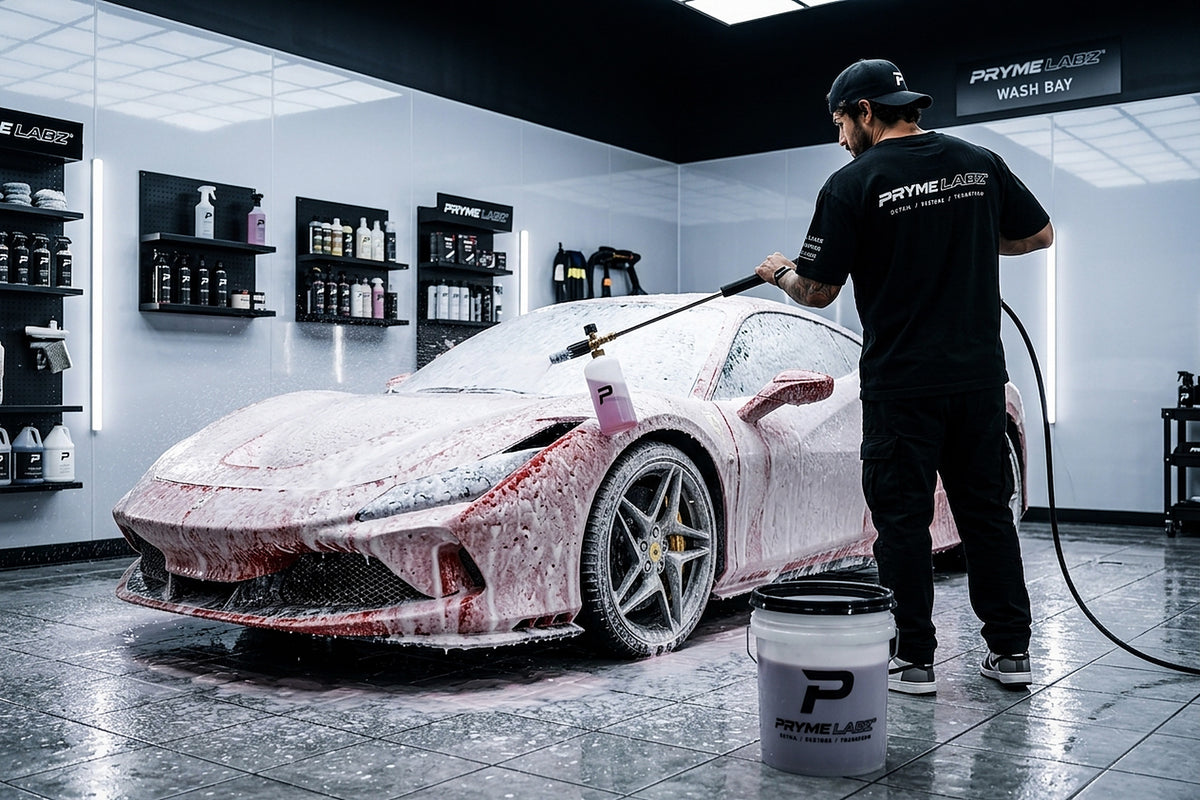 The wash bay — Ferrari · Full detail