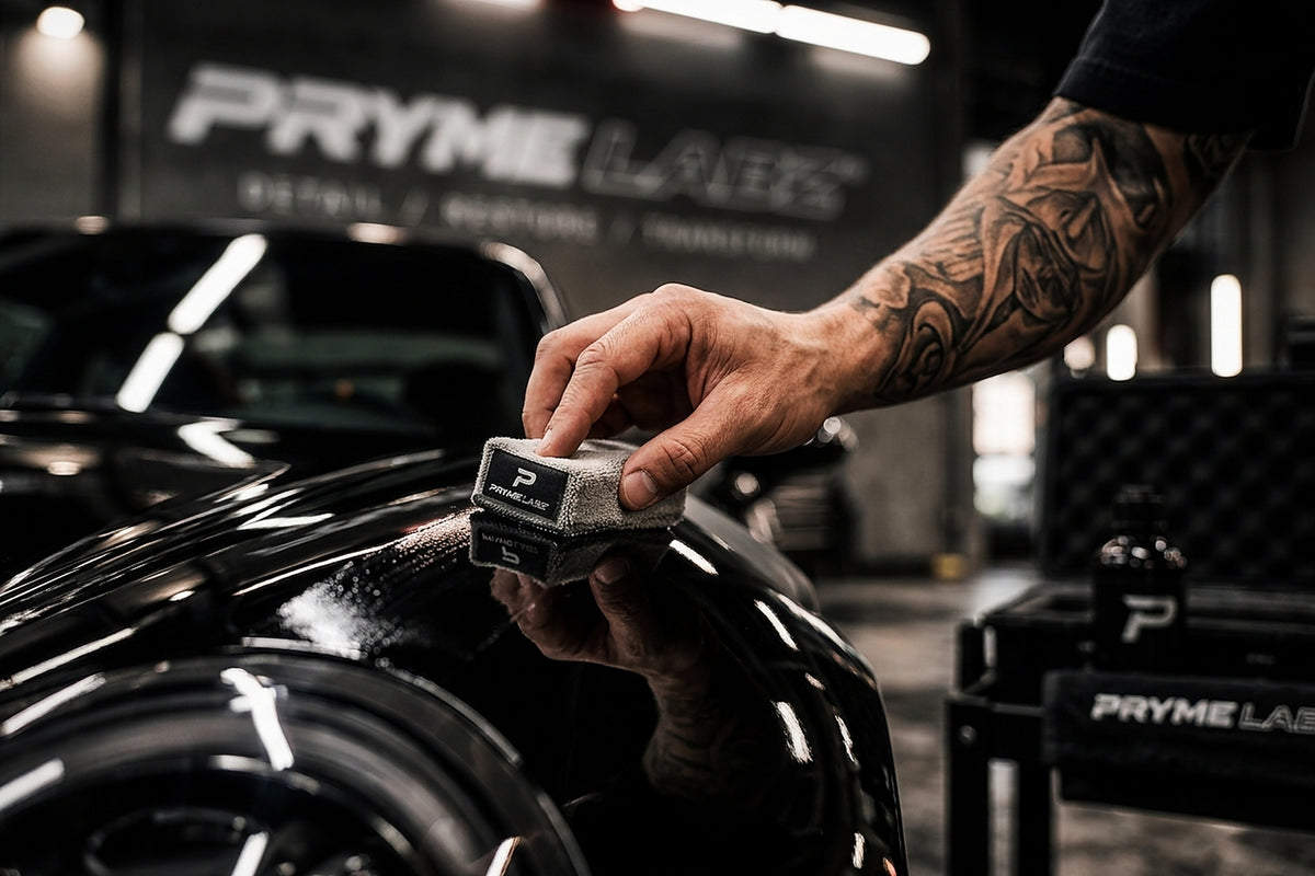 Hand-applied, panel by panel — Ceramic coating