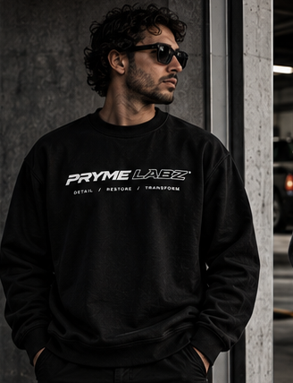 Essential Crewneck worn on location