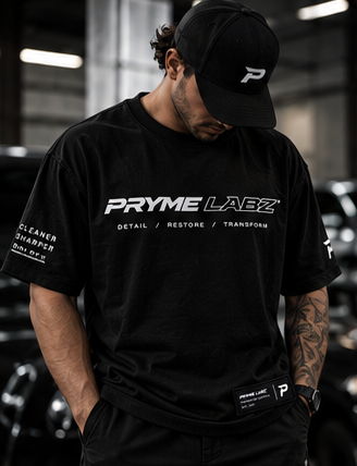 Wordmark Tee worn on location